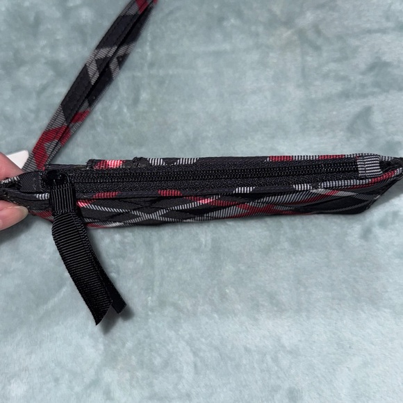 Vera Bradley Black and Red Plaid Wristlet - Picture 10 of 14